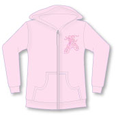 Girls Hoodie with Sparkle 'Dancing Pumps' Motif