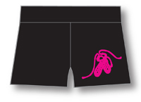 Girls Dance Shorts with Pink Stud Motif