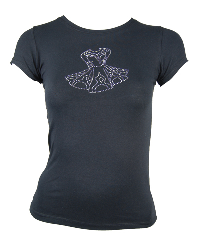 T-Shirt with irish dance dress motif