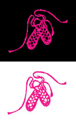 Girls Tank Vest with pump motiff in pink studs
