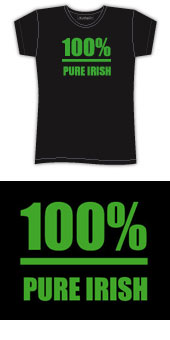 Mens T with 100% Irish Motiff