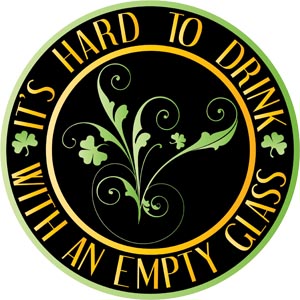 'Hard to Drink with an Empty Glass' Coasters