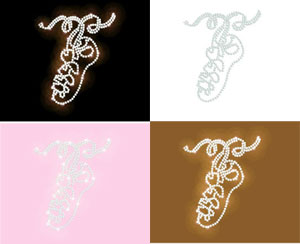 Ladies Hoodies with Diamante Pump Motif