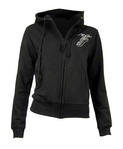 Ladies Hoodies with Diamante Pump Motif