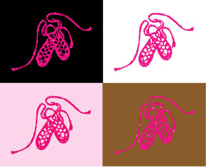 Ladies hoodie with pump motif in pink studs