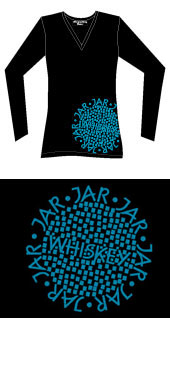 Ladies Long Sleeve T with Whiskey in Jar Motiff