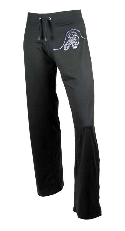 Ladies Fitness Pants with diamante pumps motif
