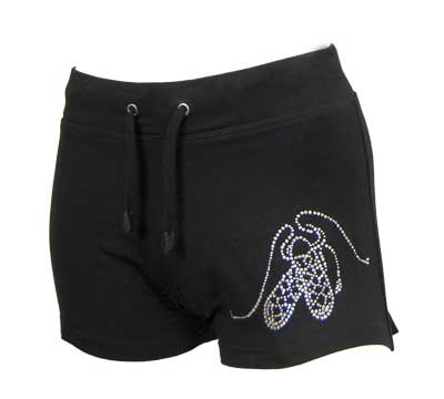 Womans Shorts with Diamante Motif