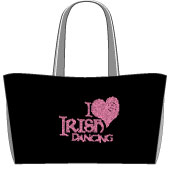Tote Bag with 'I Love Irish Dance' motif