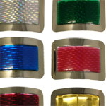  Click to view Coloured Square Buckles with a touch of sparkle!