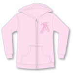  Click to view Girls Hoodie with Sparkle 'Dancing Pumps' Motif