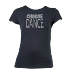  Click to view Choose Dance Diamante T-Shirt