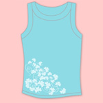  Click to view Girls vest with shamock motiff