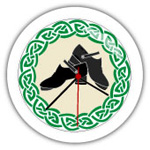  Click to view Clock with dance shoe motif