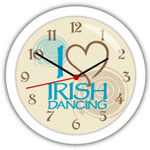  Click to view 'I love Irish dancing' Clock