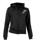  Click to view Ladies Hoodies with Diamante Pump Motif