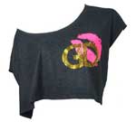  Click to view Ladies Loose Crop Top with GD (Gorgeous & Dance) Motif