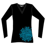  Click to view Ladies Long Sleeve T with Whiskey in Jar Motiff