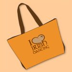  Click to view Orange 'I Heart' Tote Bag