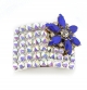 Blue Flower Diamante Buckle
