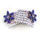 Blue Flower Diamante Buckle