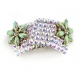 Light Green Flower Diamante Buckle