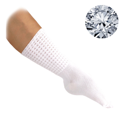 Large AB Diamantes - Ultra Low Poodle Socks