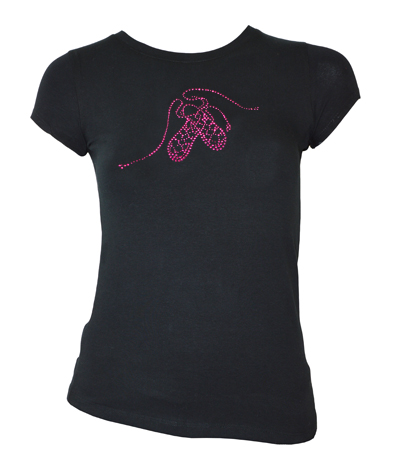 T-Shirt with Pink Diamante Pumps