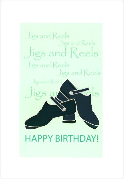 Happy Birthday Card with jig shoe design