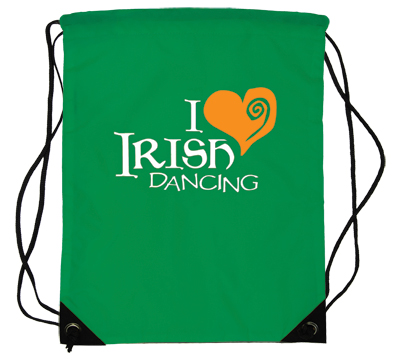 Gym Sac with Fluorescent ‘I Love Irish Dancing’ design