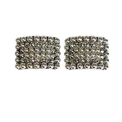 Grace Silver Pearl and Silver Rhinestone buckle