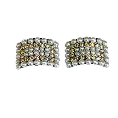 Grace White Pearl and AB Rhinestone buckle