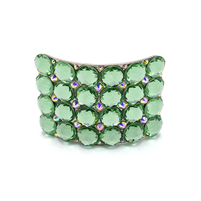 Champion Buckle in Light Green Diamantes