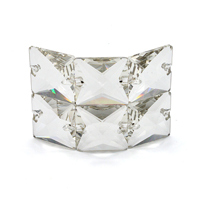 Crystal Clear Large Square Diamante Buckle