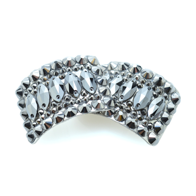 Jet Hematite Navette Buckles