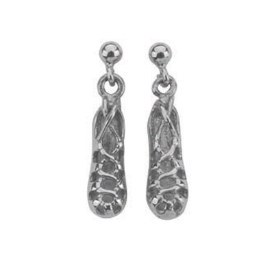 Irish Dance Pump Earrings In Sterling Silver Antonio Pacelli Single Pump Earrings In Sterling Silver