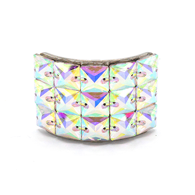 Mosaic Square Buckle in AB Diamantes