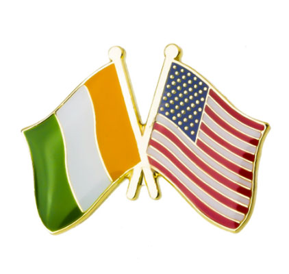 Ireland & USA Flag Lapel Pin