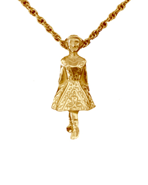 Irish Dancer Necklace in 9ct Gold