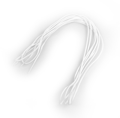 Round Pump Laces - White